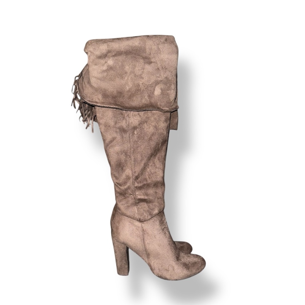 Elegant Over the Knee Tan Boots